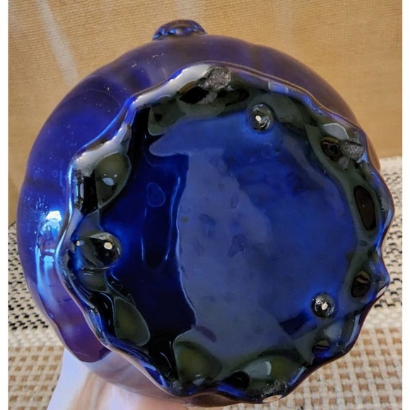 Blue handpainted pitcher - Picture 3 of 5